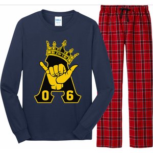 Alpha African 1906 Fraternity Hand Sign Crown Long Sleeve Pajama Set