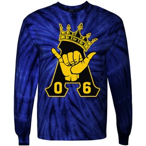 Alpha African 1906 Fraternity Hand Sign Crown Tie-Dye Long Sleeve Shirt