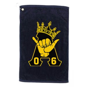 Alpha African 1906 Fraternity Hand Sign Crown Platinum Collection Golf Towel