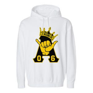 Alpha African 1906 Fraternity Hand Sign Crown Garment-Dyed Fleece Hoodie