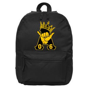 Alpha African 1906 Fraternity Hand Sign Crown 16 in Basic Backpack