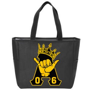 Alpha African 1906 Fraternity Hand Sign Crown Zip Tote Bag