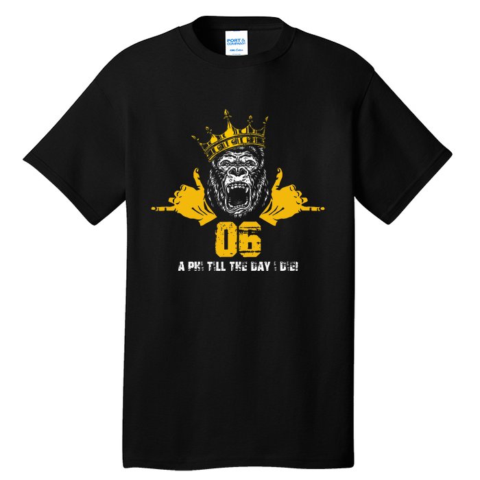 Alpha African 1906 Fraternity Hand Sign Ape Crown Tall T-Shirt