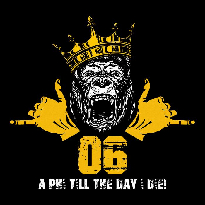 Alpha African 1906 Fraternity Hand Sign Ape Crown Drawstring Bag