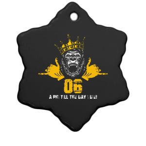 Alpha African 1906 Fraternity Hand Sign Ape Crown Ceramic Star Ornament