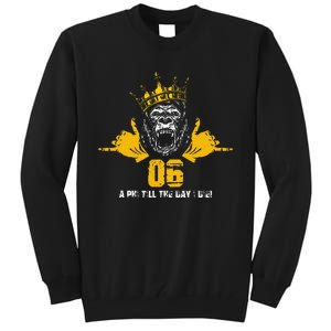 Alpha African 1906 Fraternity Hand Sign Ape Crown Tall Sweatshirt