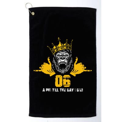Alpha African 1906 Fraternity Hand Sign Ape Crown Golf Towel