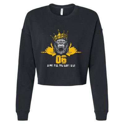 Alpha African 1906 Fraternity Hand Sign Ape Crown Cropped Pullover Crew