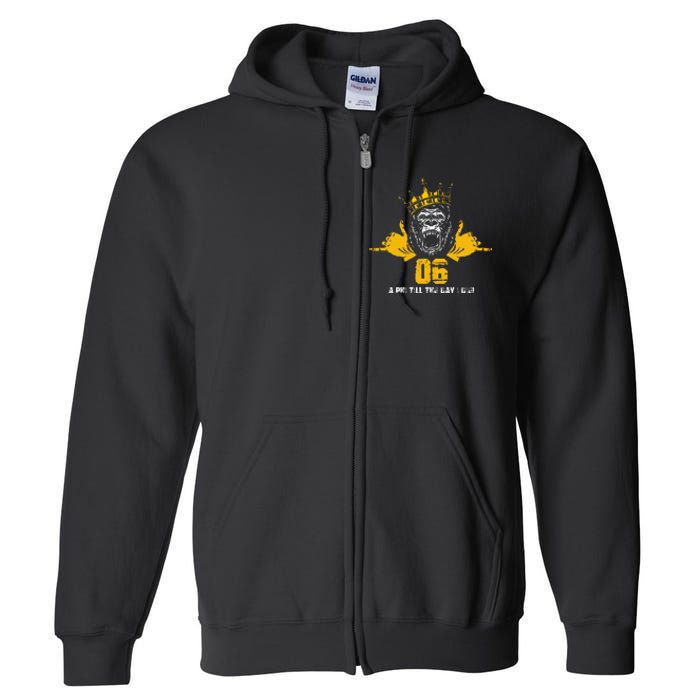 Alpha African 1906 Fraternity Hand Sign Ape Crown Full Zip Hoodie