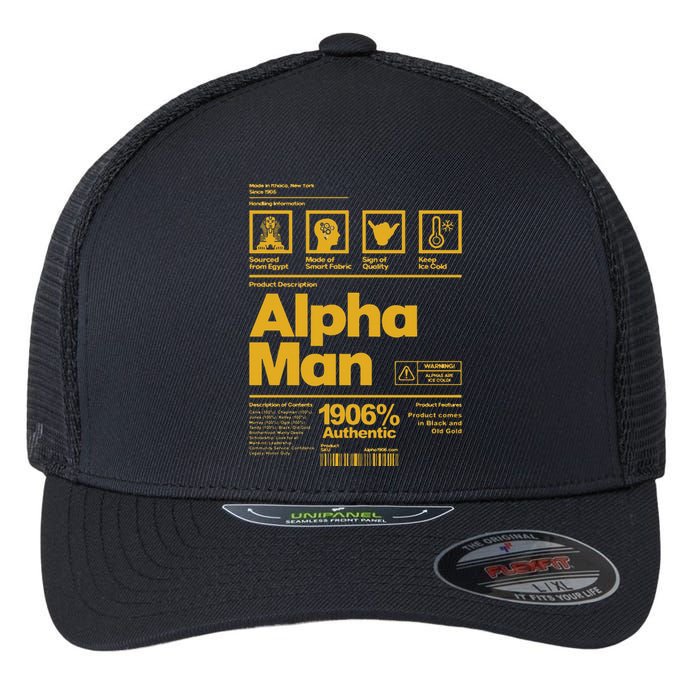 Alpha African 1906 Fraternity Information Description Flexfit Unipanel Trucker Cap