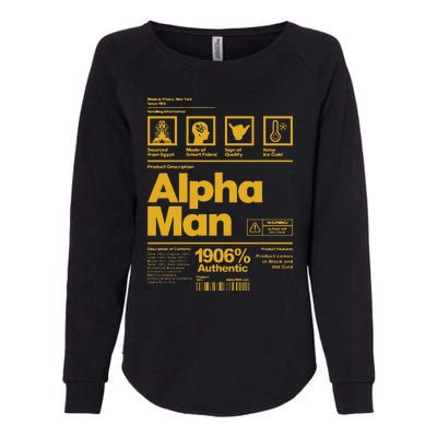 Alpha African 1906 Fraternity Information Description Womens California Wash Sweatshirt