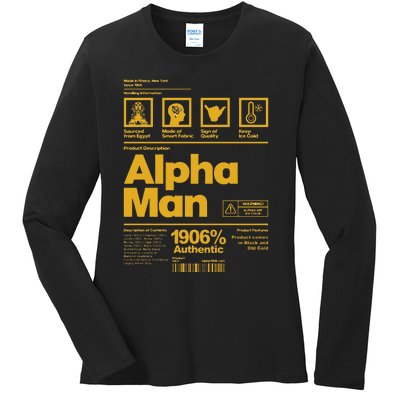 Alpha African 1906 Fraternity Information Description Ladies Long Sleeve Shirt