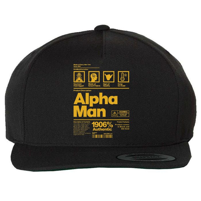 Alpha African 1906 Fraternity Information Description Wool Snapback Cap