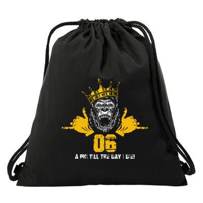 Alpha African 1906 Fraternity Hand Sign Ape Crown Drawstring Bag