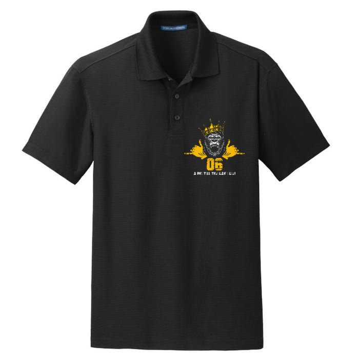 Alpha African 1906 Fraternity Hand Sign Ape Crown Dry Zone Grid Polo