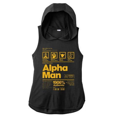 Alpha African 1906 Fraternity Information Description Ladies PosiCharge Tri-Blend Wicking Draft Hoodie Tank