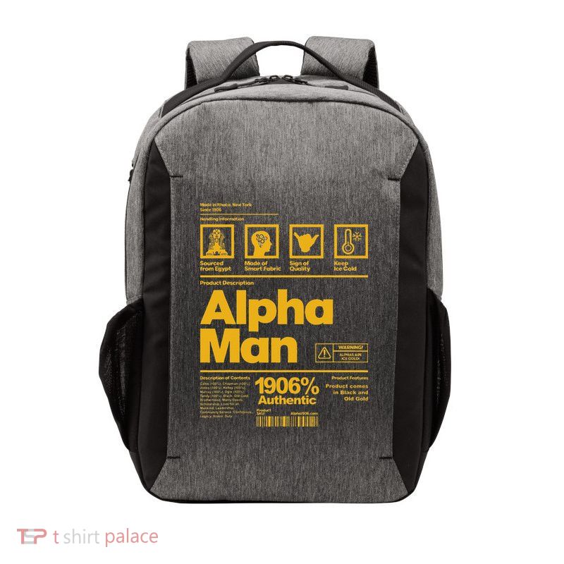 Alpha African 1906 Fraternity Information Description Vector Backpack