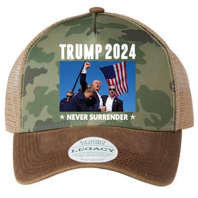 Assassination Attempt 2024 Never Surrender Trump Shot Legacy Tie Dye Trucker Hat