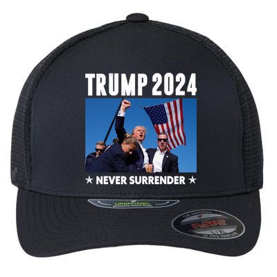 Assassination Attempt 2024 Never Surrender Trump Shot Flexfit Unipanel Trucker Cap