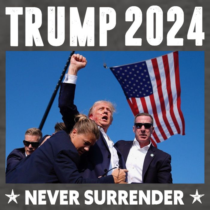 Assassination Attempt 2024 Never Surrender Trump Shot Vector Backpack