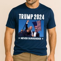 Assassination Attempt 2024 Never Surrender Trump Shot Cooling Performance Crew T-Shirt