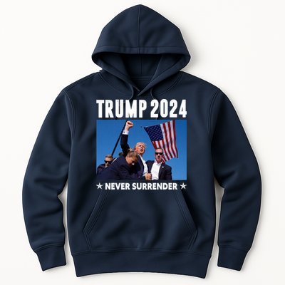 Assassination Attempt 2024 Never Surrender Trump Shot Hoodie
