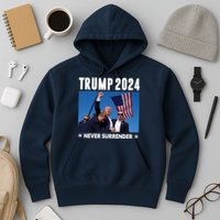 Assassination Attempt 2024 Never Surrender Trump Shot Hoodie