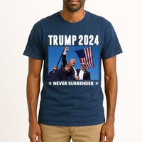 Assassination Attempt 2024 Never Surrender Trump Shot Tall T-Shirt