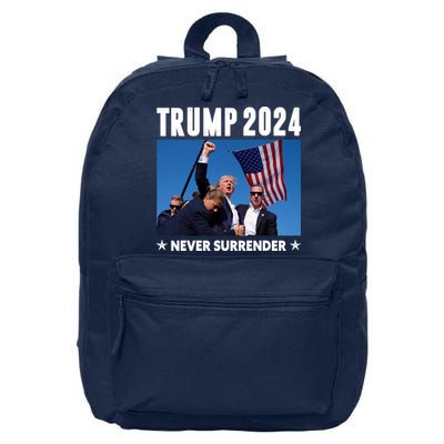 Assassination Attempt 2024 Never Surrender Trump Shot 16 in Basic Backpack