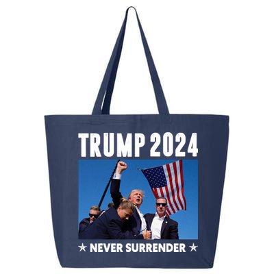 Assassination Attempt 2024 Never Surrender Trump Shot 25L Jumbo Tote
