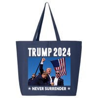 Assassination Attempt 2024 Never Surrender Trump Shot 25L Jumbo Tote