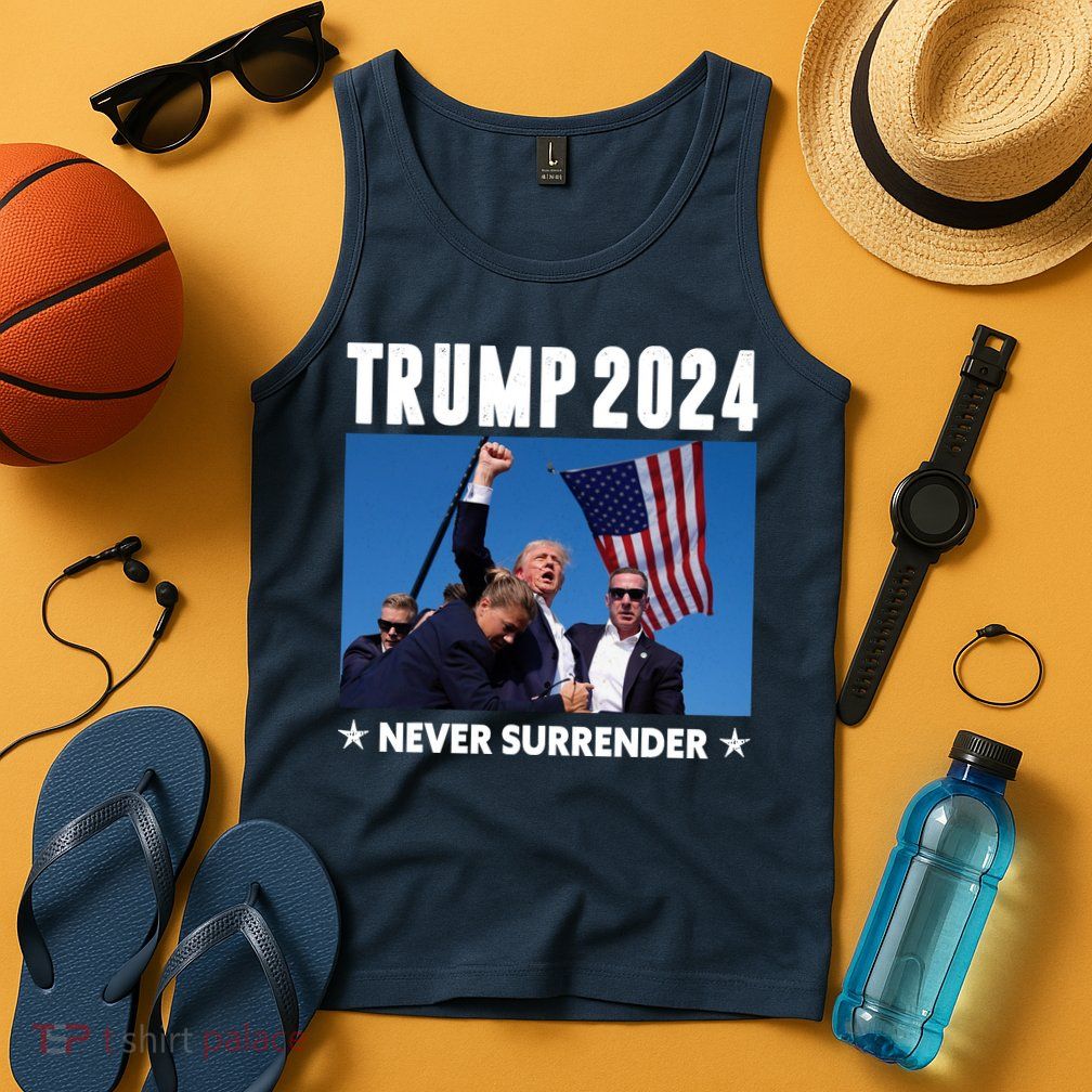 Assassination Attempt 2024 Never Surrender Trump Shot Tank Top