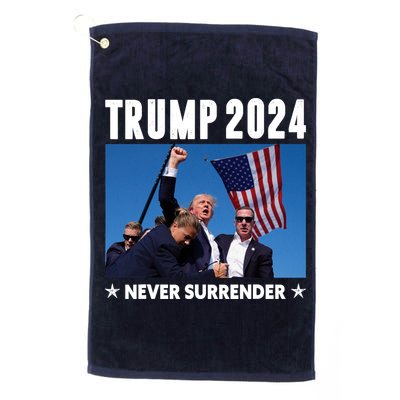 Assassination Attempt 2024 Never Surrender Trump Shot Golf Towel