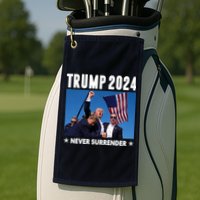 Assassination Attempt 2024 Never Surrender Trump Shot Golf Towel