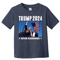 Assassination Attempt 2024 Never Surrender Trump Shot Toddler T-Shirt