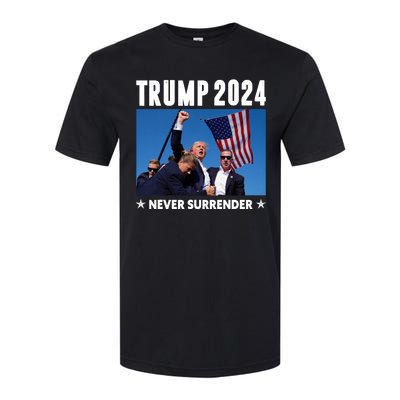 Assassination Attempt 2024 Never Surrender Trump Shot Softstyle® CVC T-Shirt