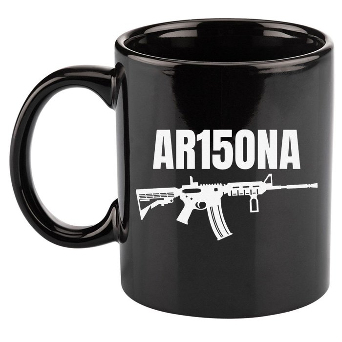 AR15ONA (Arizona) 2nd Amendment AR 15 For Gun Owners 11oz C Handle Ceramic Mug