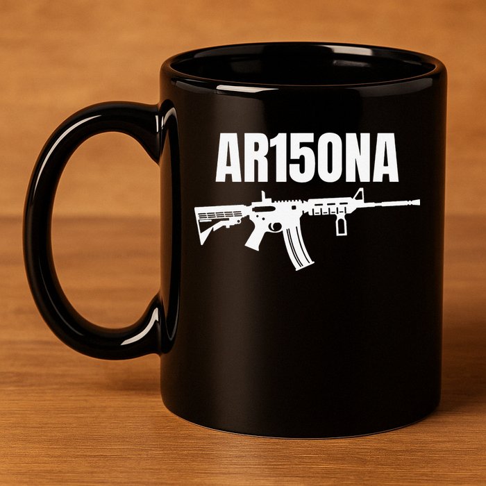 AR15ONA (Arizona) 2nd Amendment AR 15 For Gun Owners 11oz C Handle Ceramic Mug