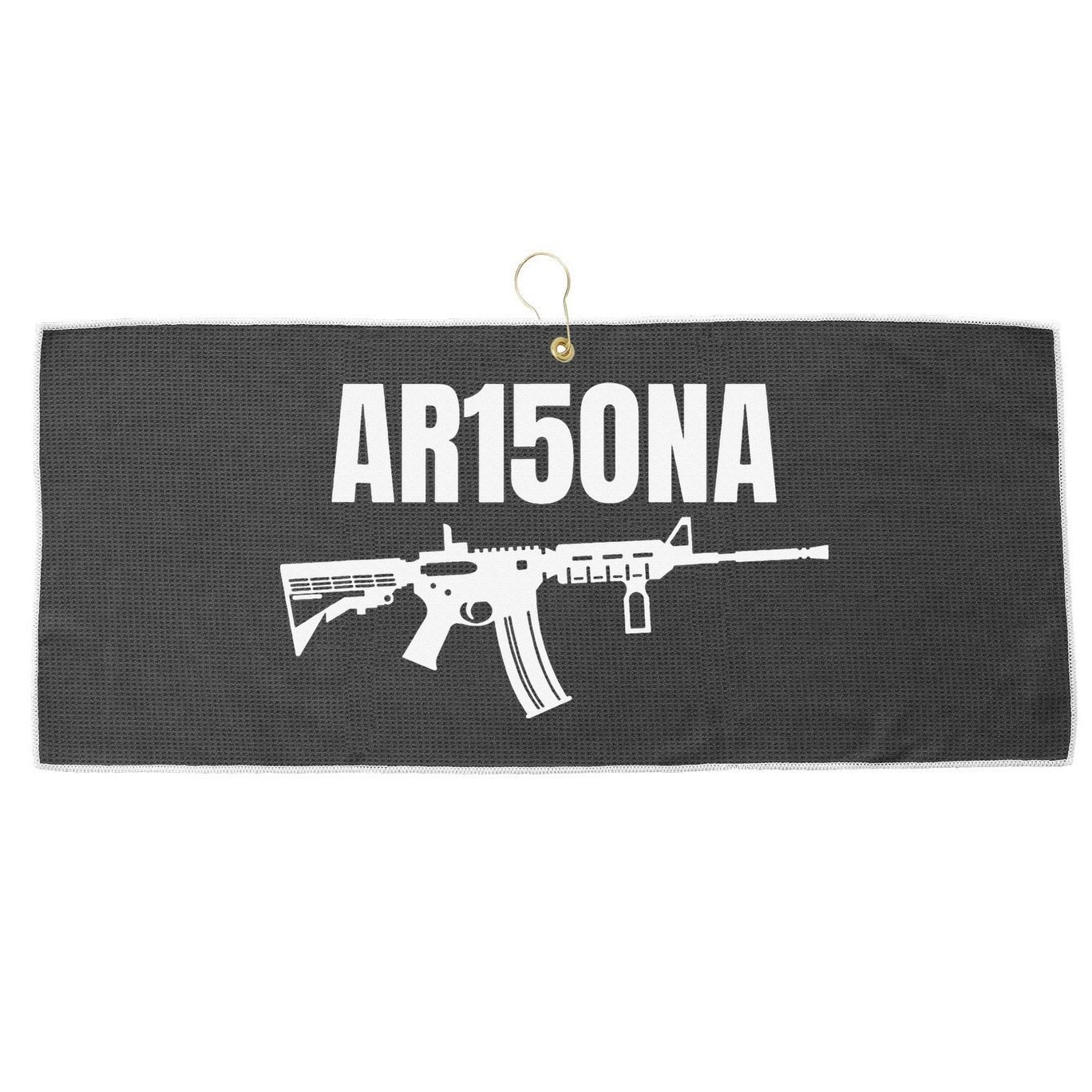 AR15ONA (Arizona) 2nd Amendment AR 15 For Gun Owners Large Microfiber Waffle Golf Towel