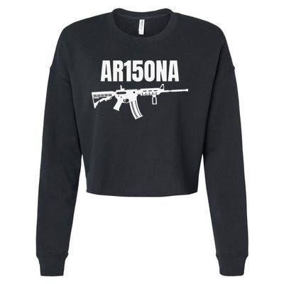 AR15ONA (Arizona) 2nd Amendment AR 15 For Gun Owners Cropped Pullover Crew