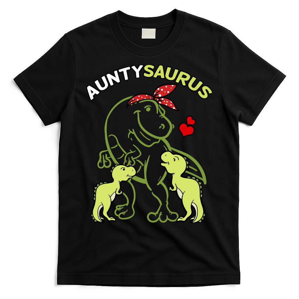 Auntysaurus Aunty 2 Dinosaur Aunt & Uncles Day T-Shirt