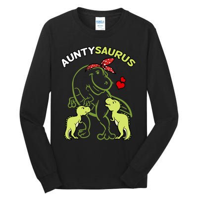 Auntysaurus Aunty 2 Dinosaur Aunt & Uncles Day Tall Long Sleeve T-Shirt