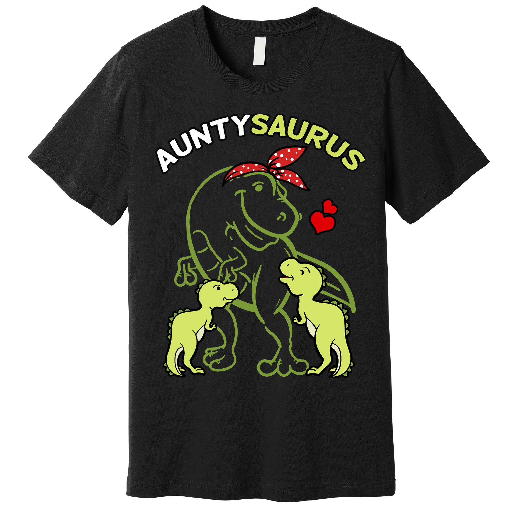 Auntysaurus Aunty 2 Dinosaur Aunt & Uncles Day Premium T-Shirt