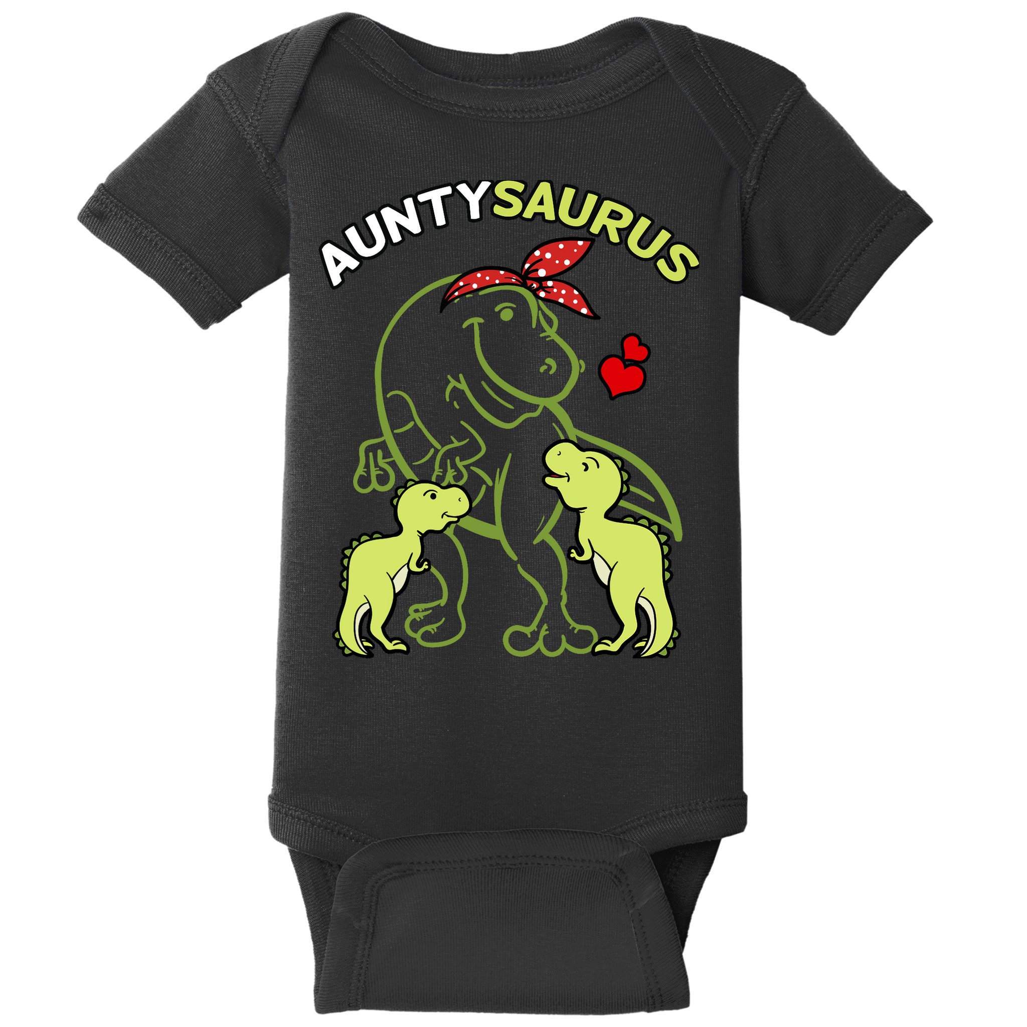 Auntysaurus Aunty 2 Dinosaur Aunt & Uncles Day Baby Bodysuit