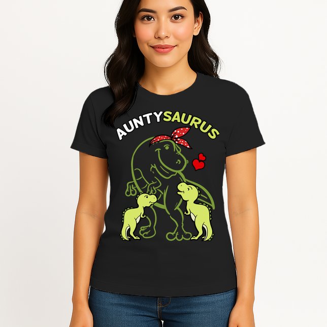 Auntysaurus Aunty 2 Dinosaur Aunt & Uncles Day Womens T-Shirt