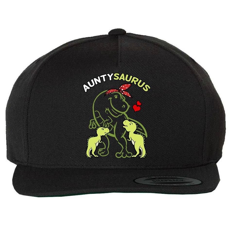 Auntysaurus Aunty 2 Dinosaur Aunt & Uncles Day Wool Snapback Cap
