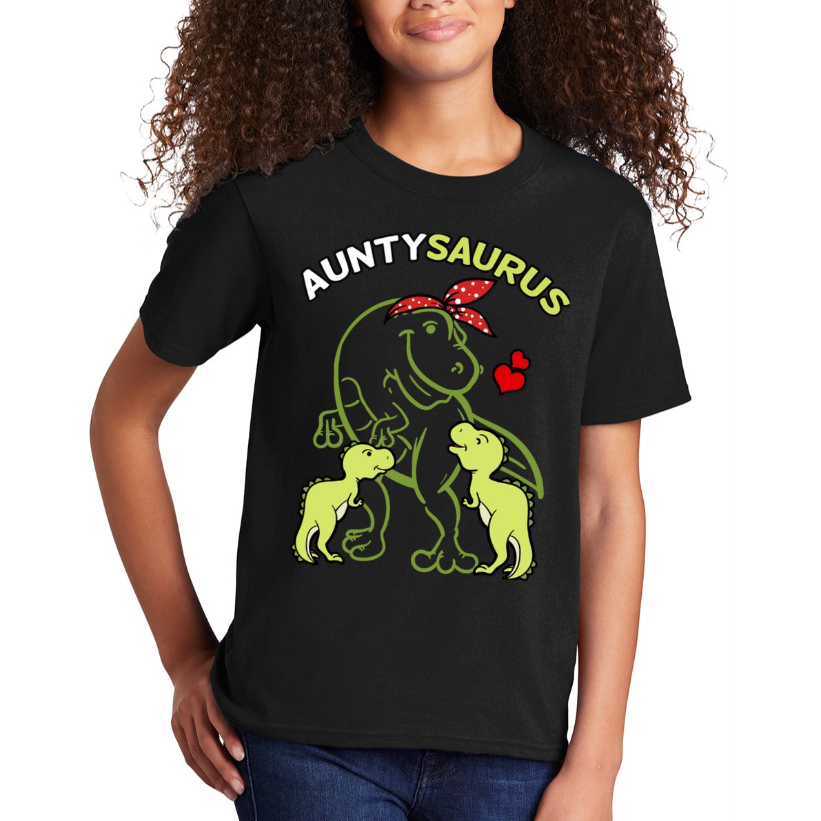 Auntysaurus Aunty 2 Dinosaur Aunt & Uncles Day Kids T-Shirt
