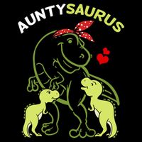 Auntysaurus Aunty 2 Dinosaur Aunt & Uncles Day Kids T-Shirt