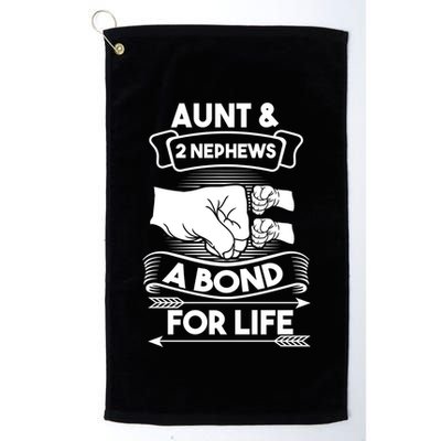 Aunt And 2 Nephews A Bond For Life Aunts Nieces Cool Gift Golf Towel