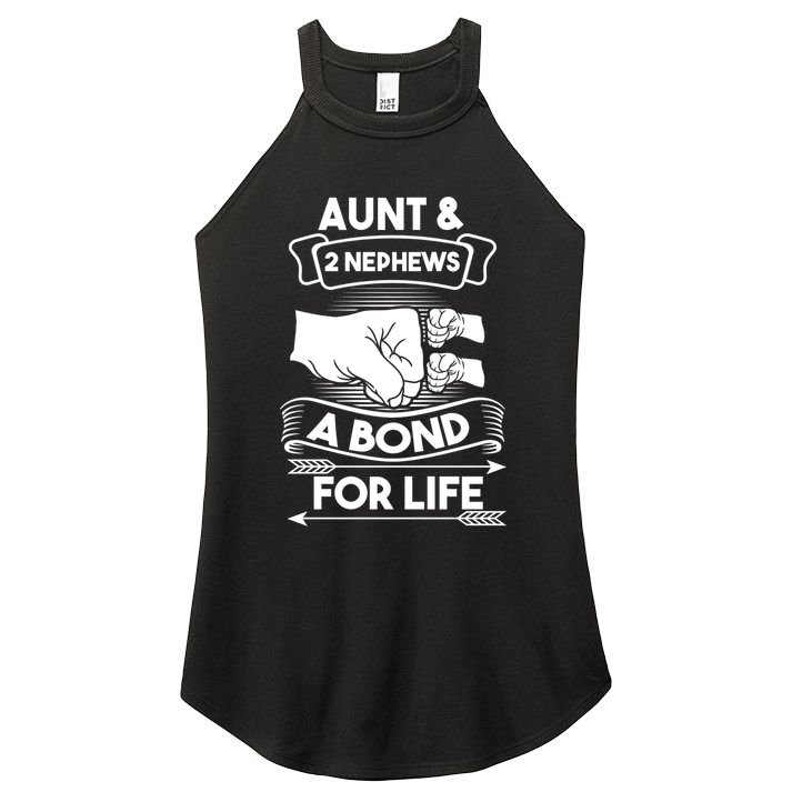 Aunt And 2 Nephews A Bond For Life Aunts Nieces Cool Gift Women's Perfect Tri Rocker Tank